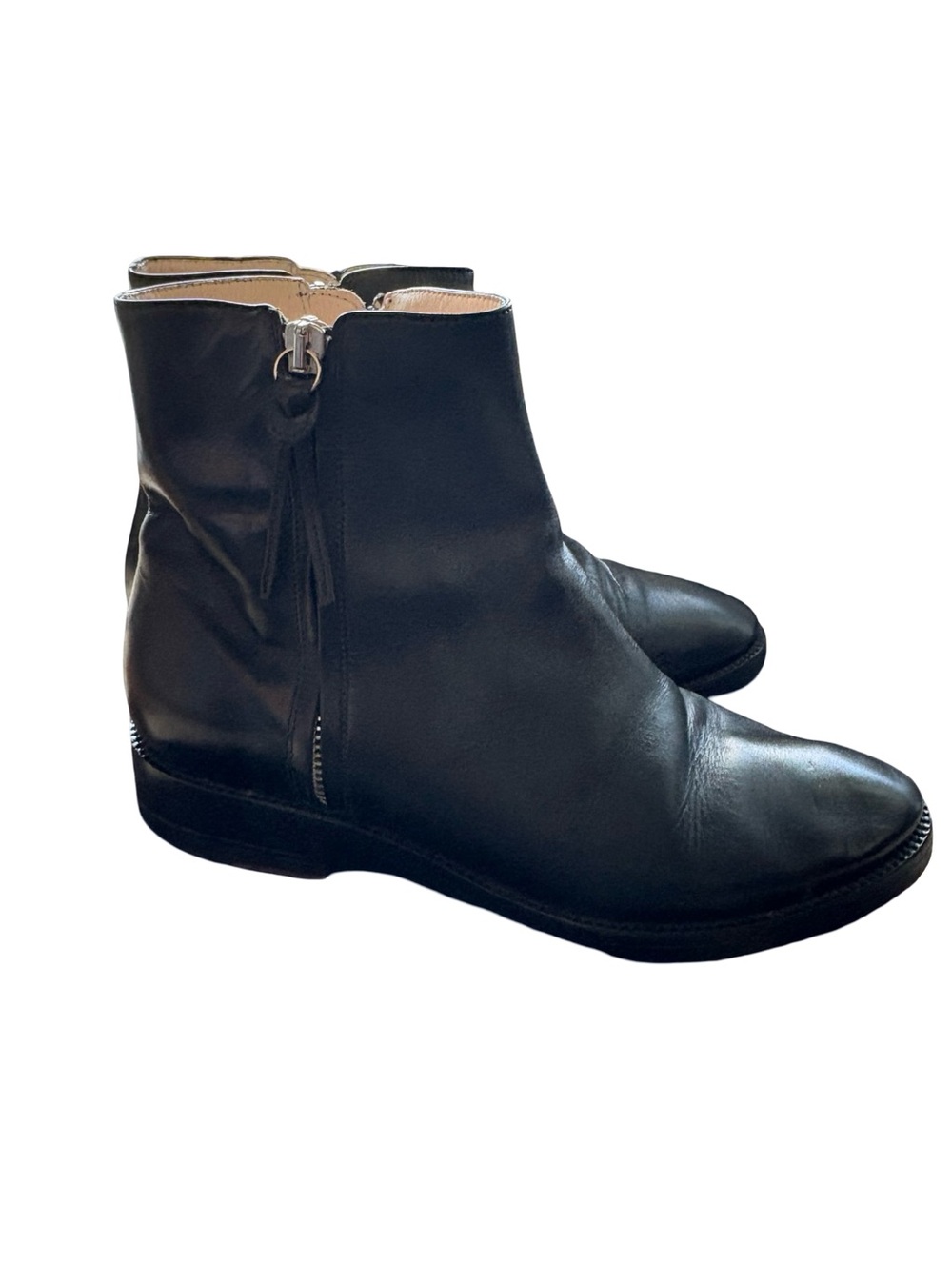 Cavallini Made in Italy 🇮🇹 Leather double zipper ankle boots- size 37 / 6.5